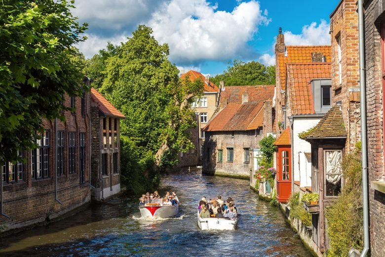 Boating Through Bruges